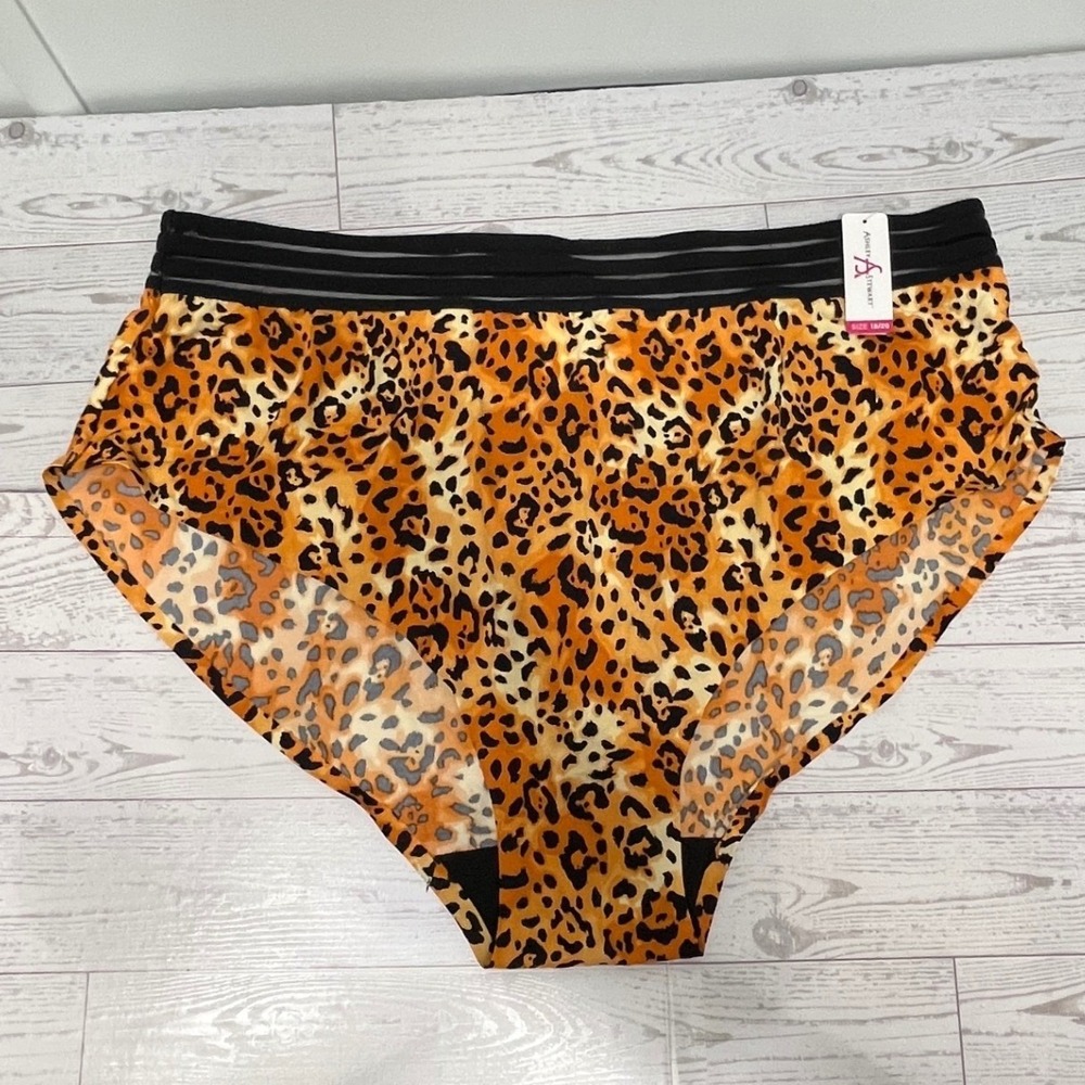 Ashley Stewart Leopard Print Hipster Panties Brown Animal Print Plus 18/20
